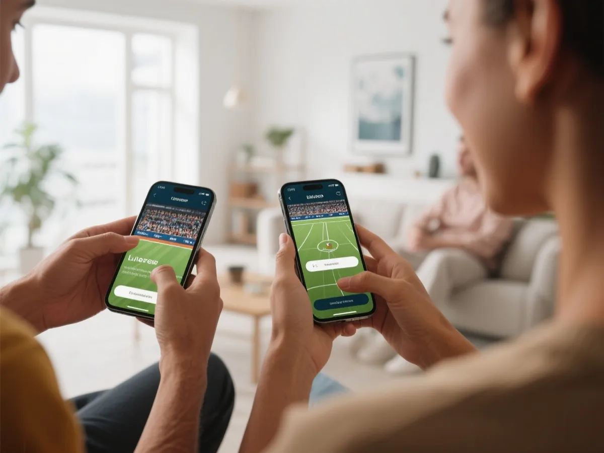 用户通过移动设备获取体育资讯与平台服务